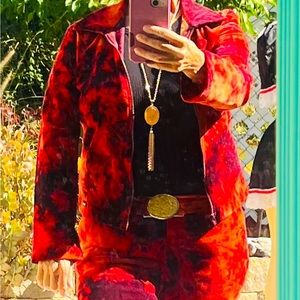 Vintage 1970s courderoy bell bottom pant set